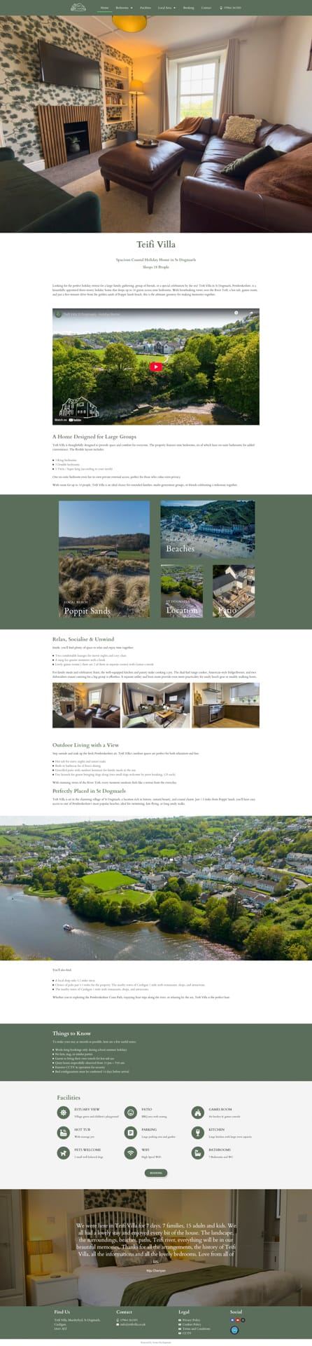 Teifi Villa holiday accommodation website